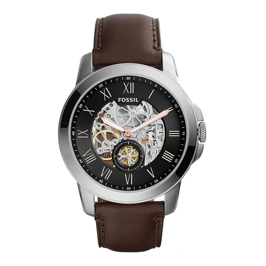 

Men s Automatic Mechanical Leather Three-Hand Watch Stainless Steel Case/Scratch-Resistant Glass Mirror ME3095