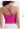 Yoga One-Piece Shockproof Camisole Sports Bra with Chest Pads & Beautiful Back Design for Women