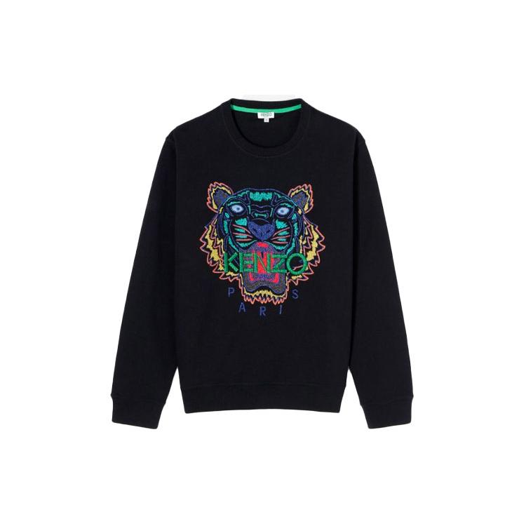 KENZO Sweatshirts Men`s Black Crew Neck