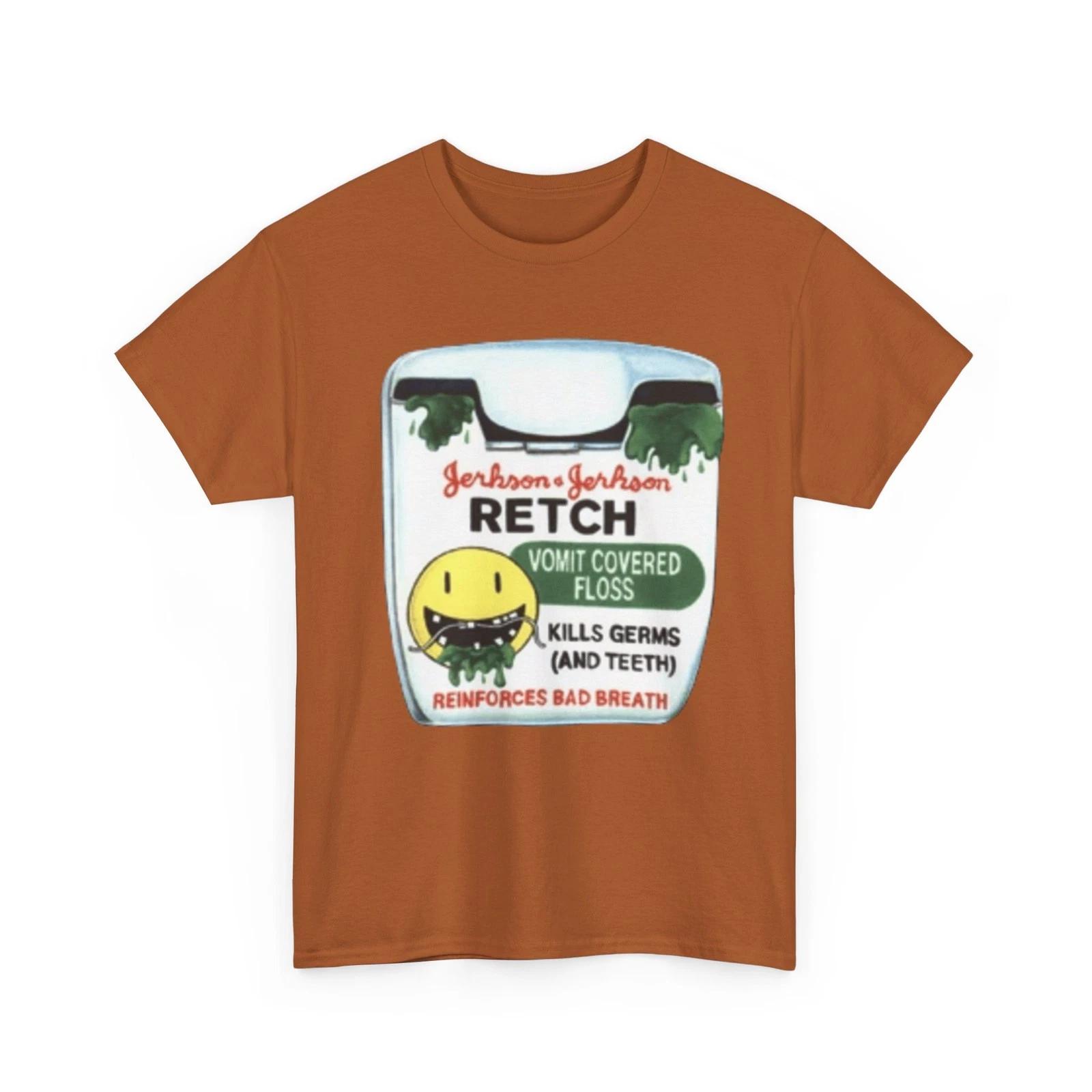 Wacky Packages Retch Dental Floss Printed T shirt Funny Reach Parody M