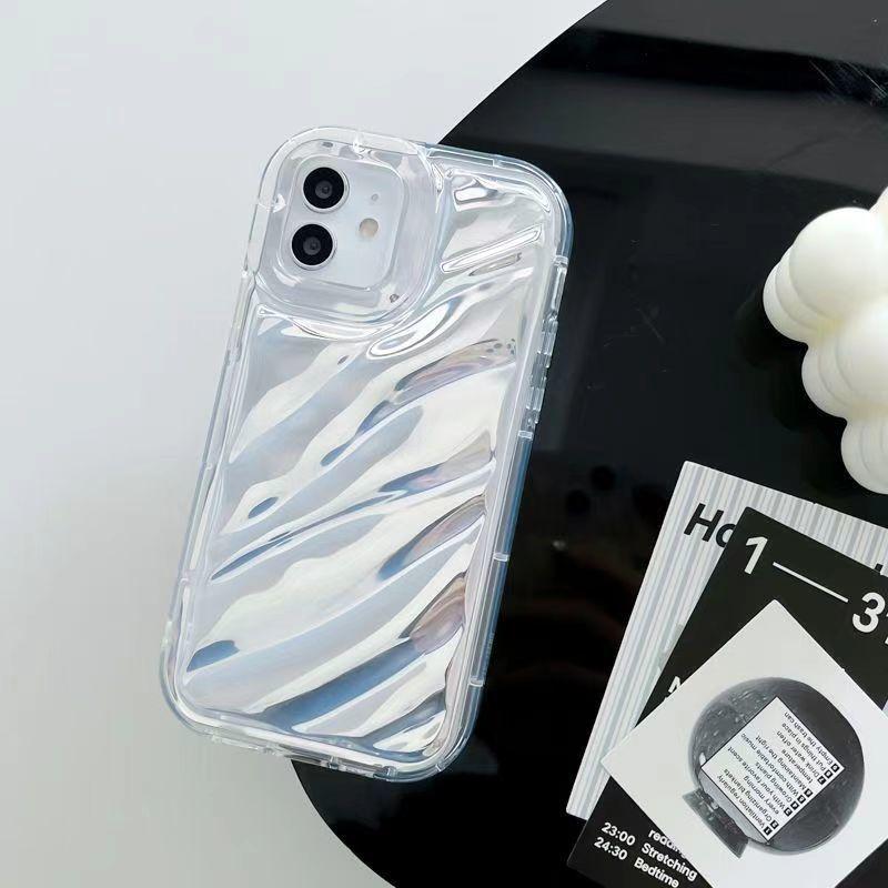 Three-dimensional Water Ripple Suitable for Apple 17PROMAX Phantom Laser Mobile Phone Case iPhone15 All-inclusive Protective Case
