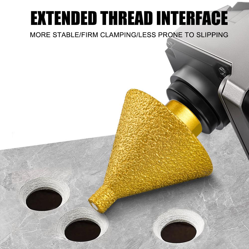 Brazed Diamond Chamferor 40 Mesh Ceramic Tile Marble Reamer Angle Grinder M1014 Grinding Bit Grinding Bit
