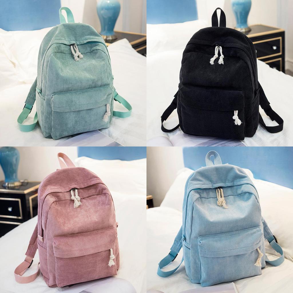 Minimalist Urban Style Corduroy Daypack With Padded Laptop Compartment For Commuting