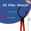 Oil Filter Wrench (L:12", Jaw Capacity: 60Mm To 102Mm), Automotive Oil Filter Removal Tool For Oil Change, Adjustable Fuel Filter Wrench Plier (1