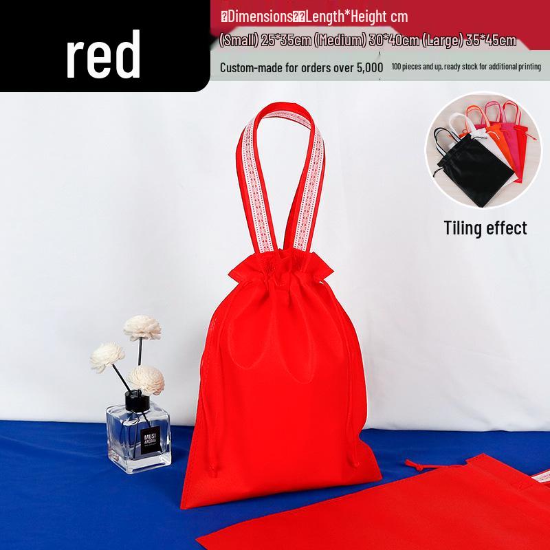 Custom Logo Drawstring Non-woven Bags for Shoes and Clothing Storage