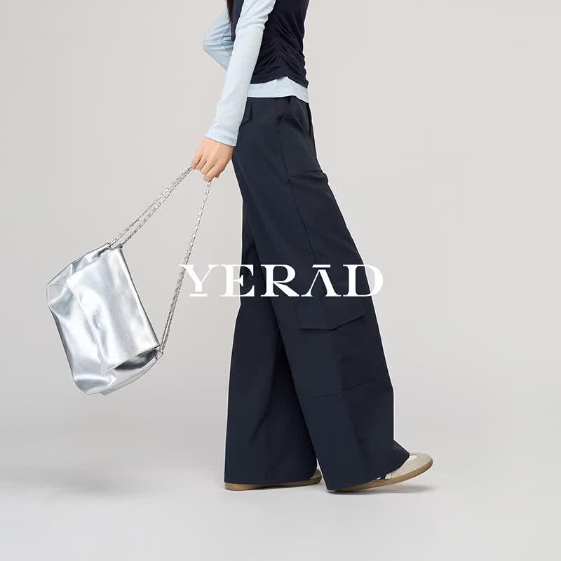 YERAD Women's Casual Wide-Leg Cargo Pants