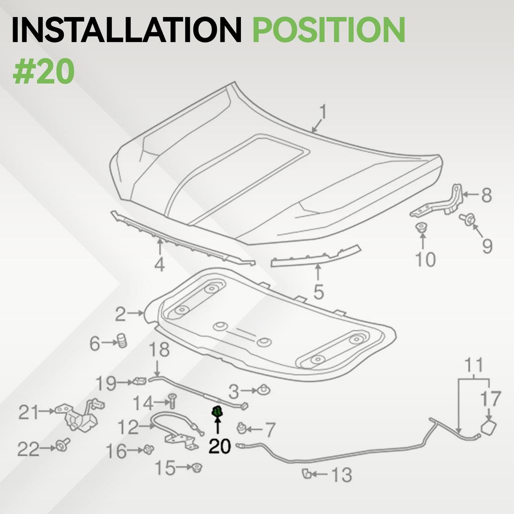 2X For Opel Corsa D E Bonnet Stay Clips Plastic Holders Support Strut Rod Retaining Fixing Holder Car Fastener 13249044 1180938