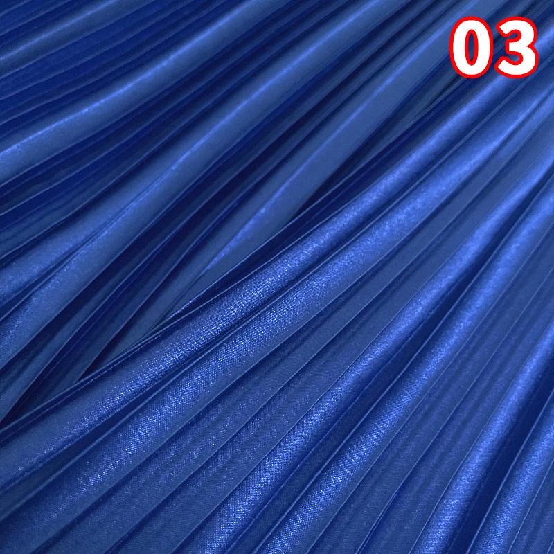 Pleated Satin Fabric By Meter for Needlework Dress Skirt Costume Clothes Diy Sewing Cloth Soft Glossy Smooth Plain White Pink