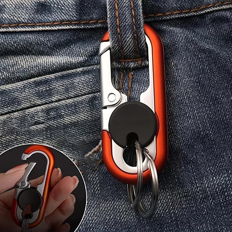 Double‑Ring Belt Clip Key Ring for Men, Business‑Style Key Loop, Practical Keychain for Home & Car Keys