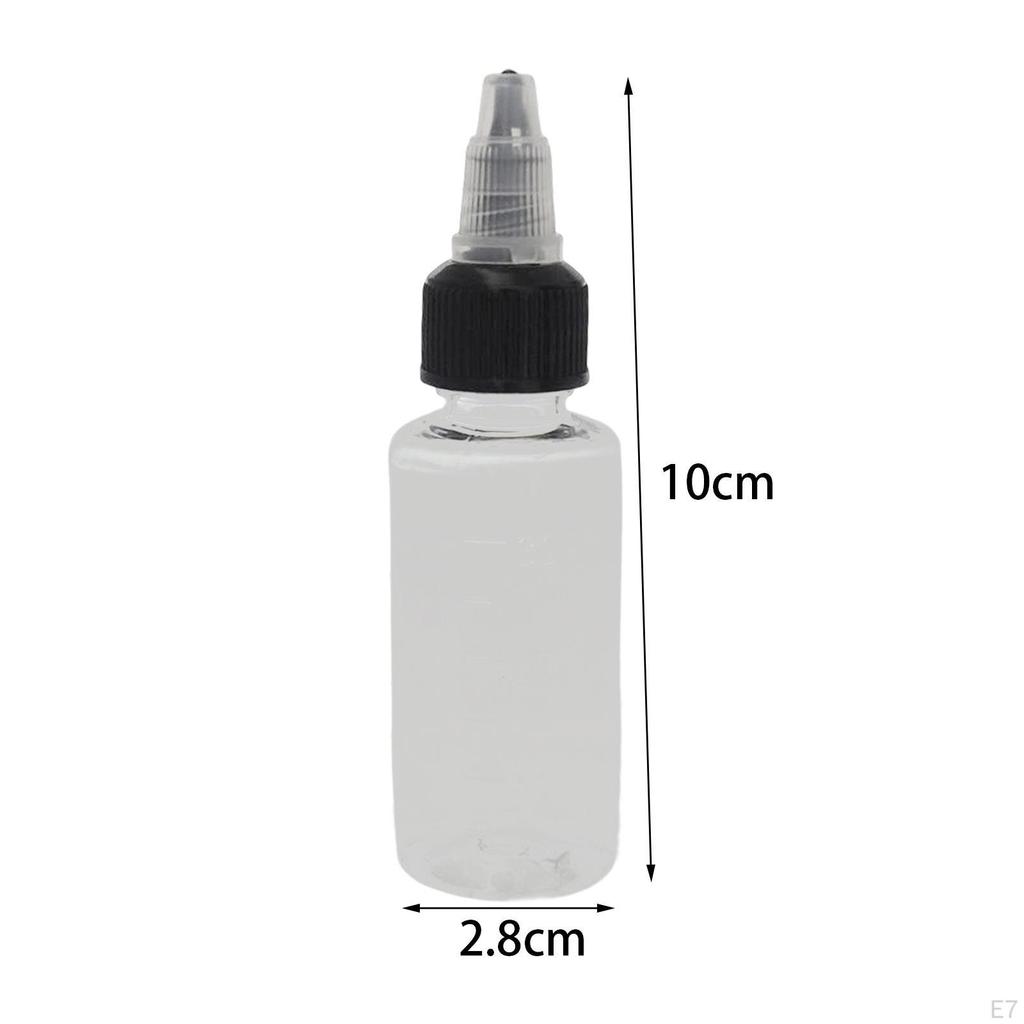 5 Count Sharp Dropper Bottles for Liquids with No Leakage Design