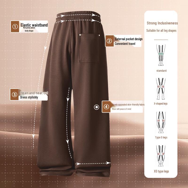 VANCL Men's Heavyweight Curved Leg Fleece Sweatpants