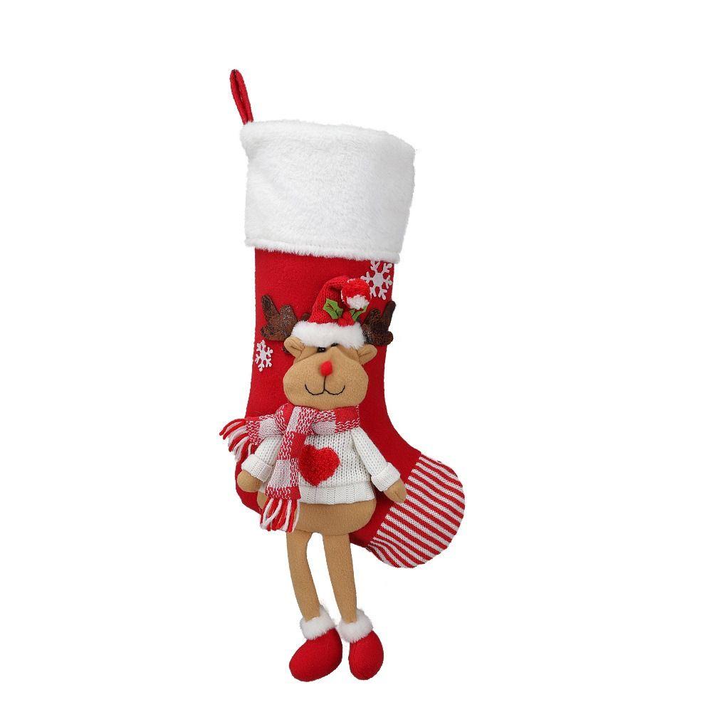 Three Dimensional Christmas Stocking Elderly Snowman Xmas Tree Hanging Ornaments  Fireplace