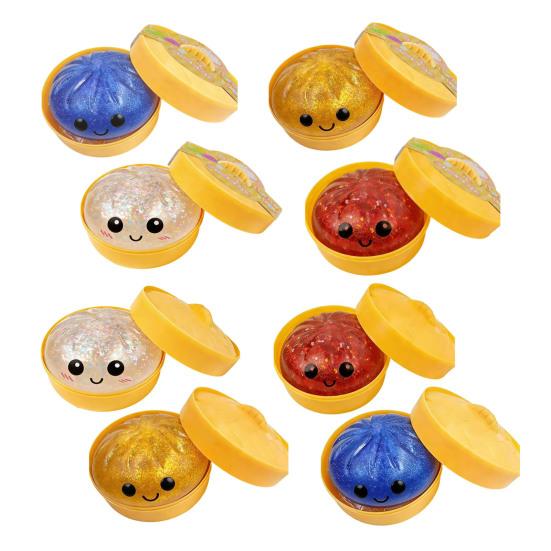 Steamed Bun Squeeze Toy Soft TPR Fidget Toys Sensory Stress Reliever Cute Slow-Rising