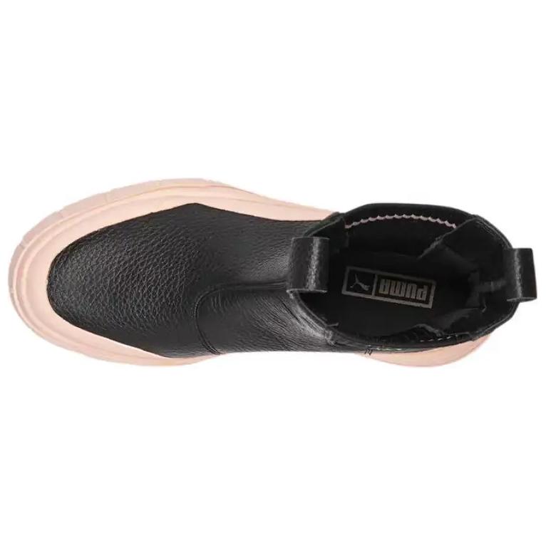Puma  Mayze Stack Chelsea Boot Black Rose Quartz Women Sneakers 386742-03