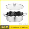 Yoshida Sho 304 Stainless Steel Divided Hot Pot