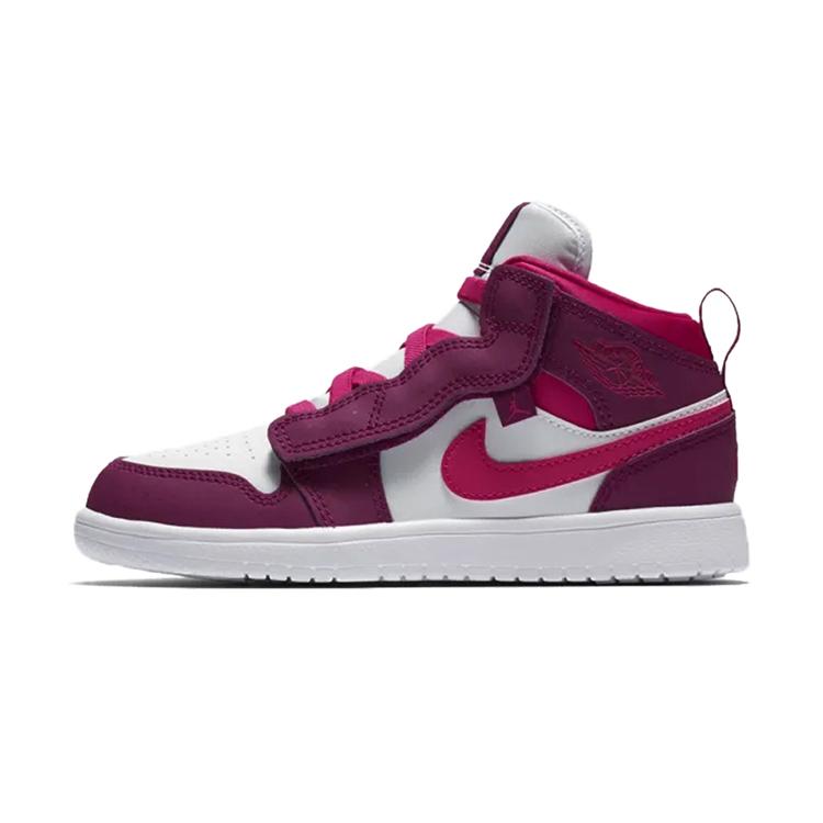 

Jordan Air Jordan 1 Alt Mid top Children s Basketball Shoes White Purple Children Aged 3 7 Years Old AT4612-661 1Y