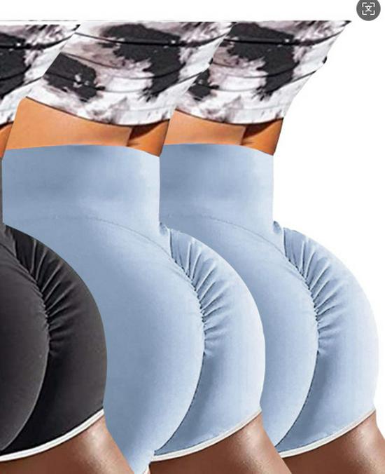 High-Waisted Tummy Control Mesh Yoga Shorts - Hip Lift Fitness Apparel