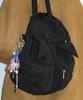 Ronron Ribbon Pointed Mini Backpack Black