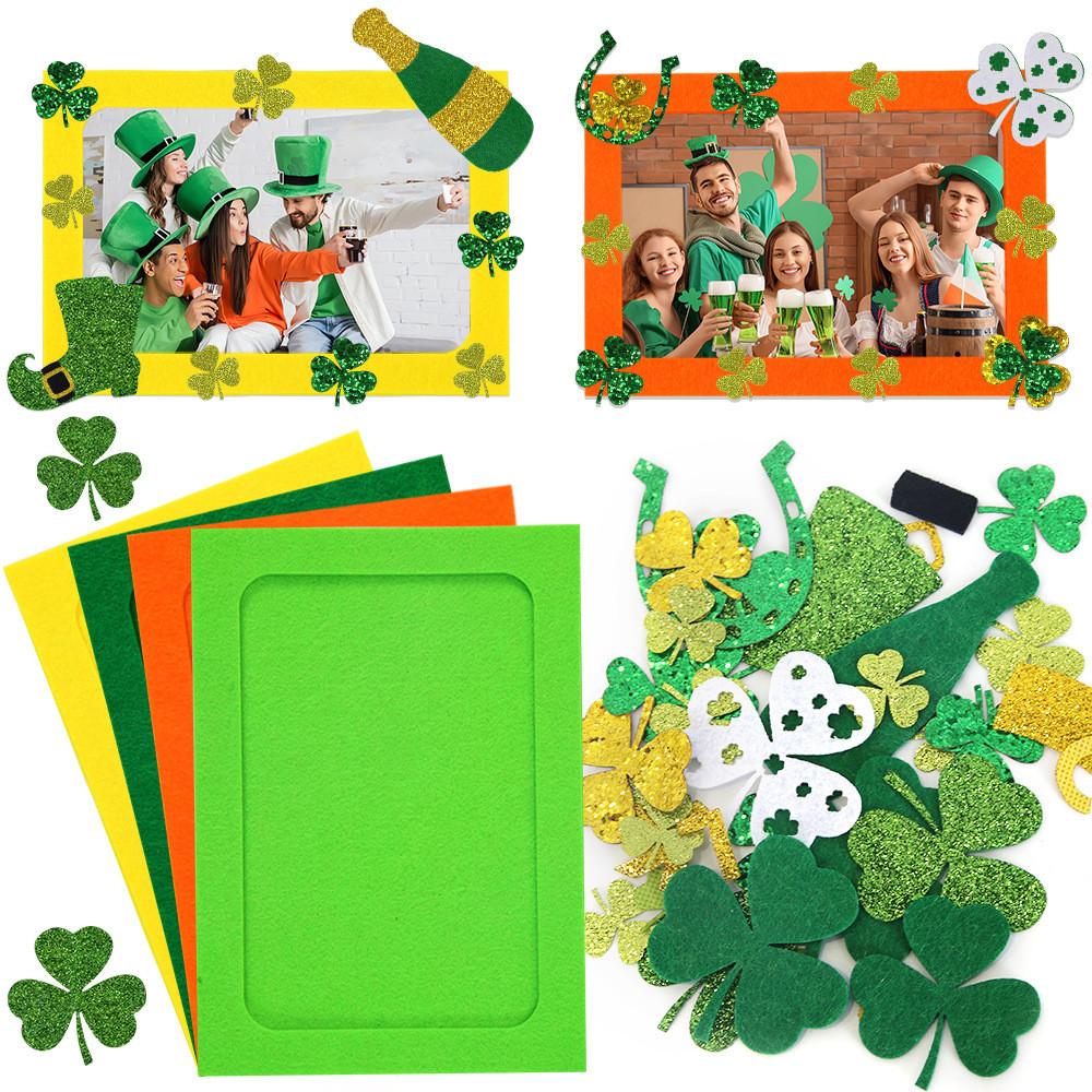 Diy Colorful Irish Photo Frame Set In Orange Yellow Green Shades Perfect For St Patricks Day Festivities And Decor Home