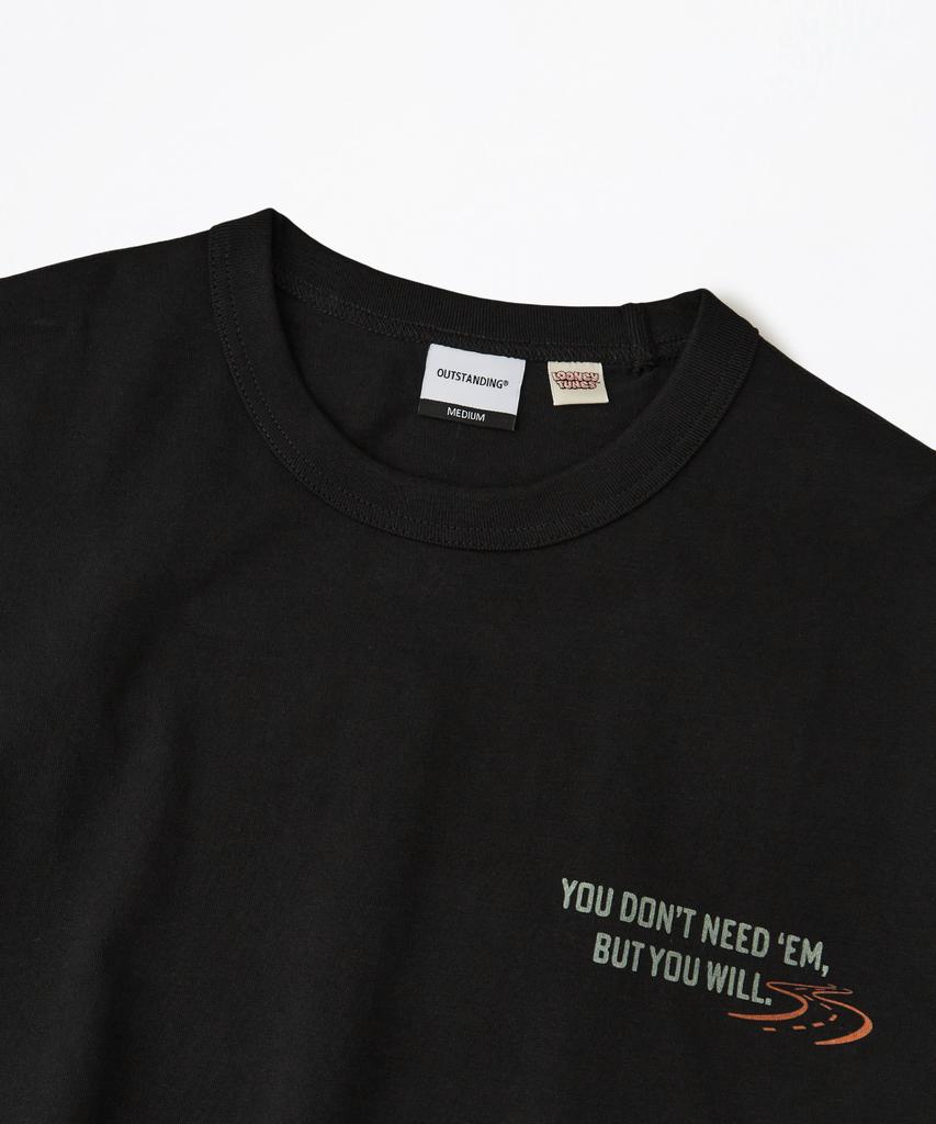 OUTSTANDING [Looney Tunes] Half Sleeve Tee(Call Us Today)_Black