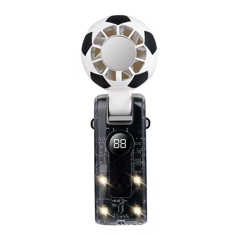 X68 World Cup Portable Folding Fan with Semiconductor Cooling Ice Pack чёрный