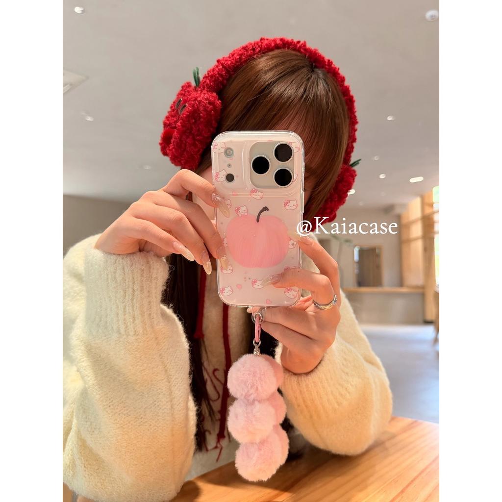 Girl heart powder apple hello kt love applicable apple 17promax mobile phone case iphone16pro new 1
