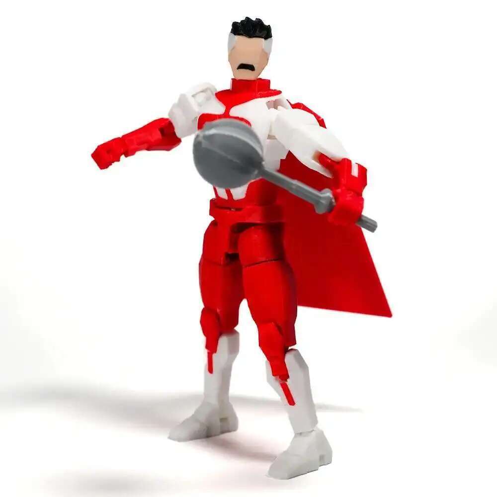 3D-gedruckte Superhelden Unbesiegbar 2.0 Anime Mehrgelenkige Shapeshift-Spielzeuge Actionfiguren Mannequin-Modell Ornamente Geschenke