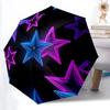 1pc Neon Stars Automatic Open/Close Umbrella, Compact Travel Umbrella, 8-Rib Sturdy Frame - Ideal Gift for Friends Yy251118017