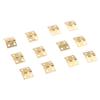 12x Mini Metal Hinge Jewelry Cigar Box Dollhouse Hinges with Screws, 8x10mm
