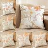Painting Flowers Pillow Case Anti-dustmite Pillowcase Invisible zipper silky Sofa cushion cover