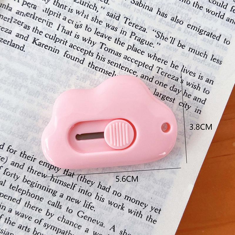Cute Cloud Shape Mini Portable Utility Knife Paper Cutter Cutting Paper Razor Blade Office Stationery Cutting Supplies