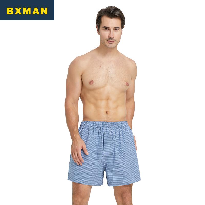 BXMAN Men's Plus Size Cotton Woven Boxer Briefs