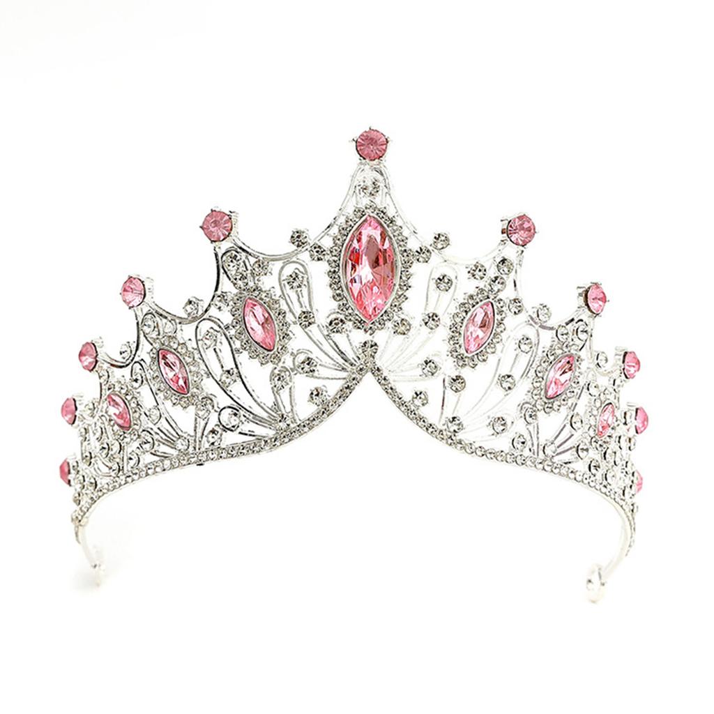 Elegant Large Crown Headband for Performances and Birthdays Featuring Sturdy Alloy Materials and Stylish Crystals