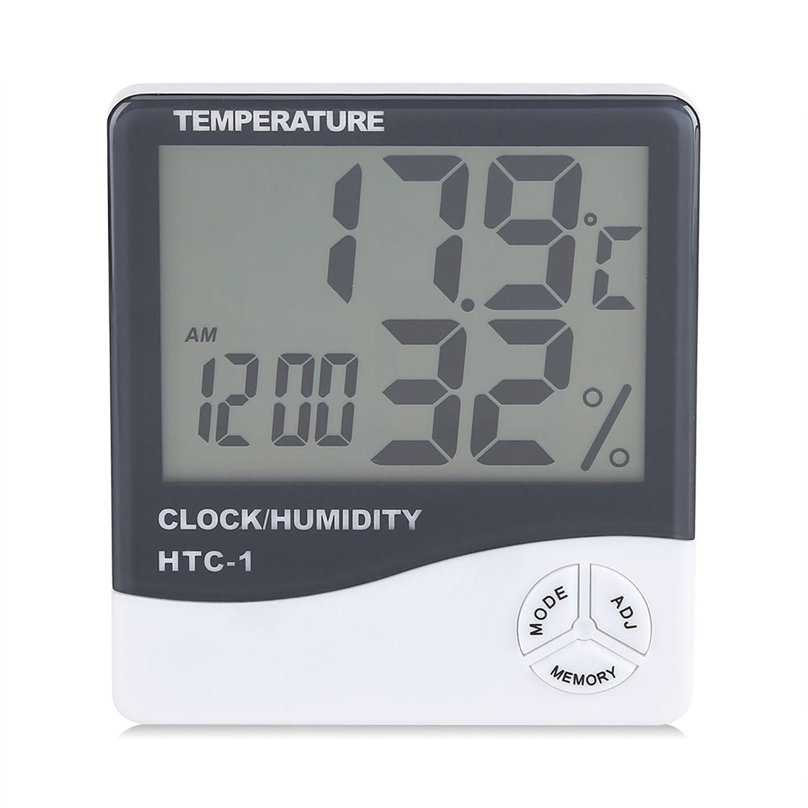

Digital LCD Indoor Thermometer Hygrometer Temperature Humidity Meter with Alarm Clock