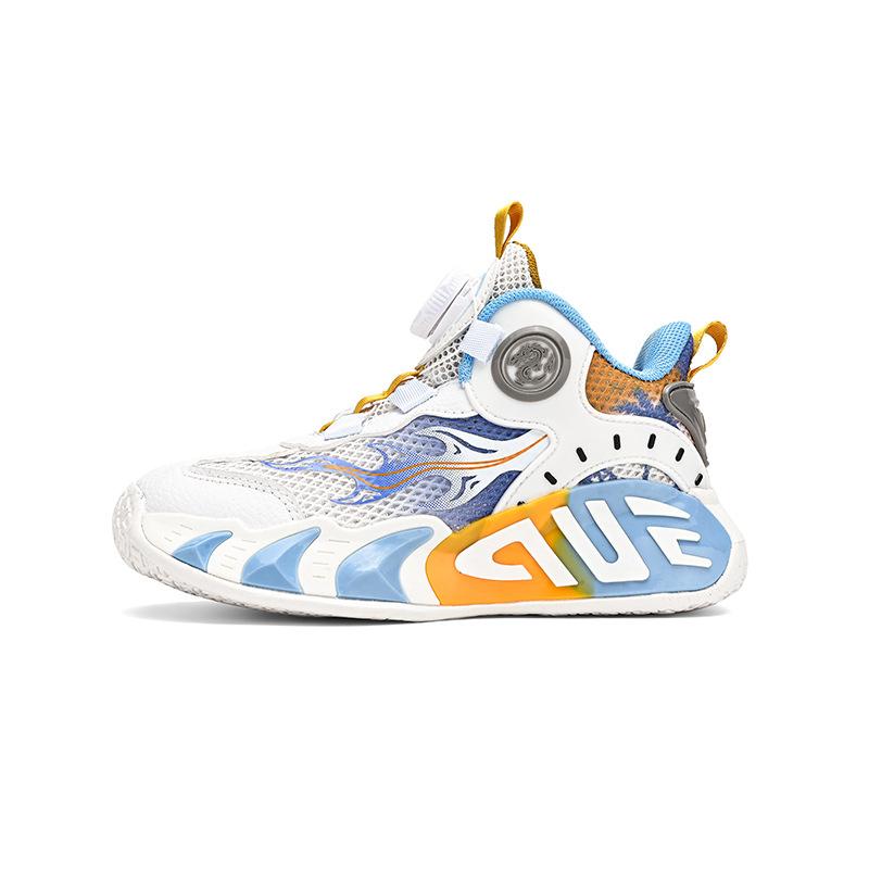 Children's Sports Shoes Boys' Shoes 2025 New Running Single Net Basketball Shoes Breathable Medium and Large Children's Boys Non-slip