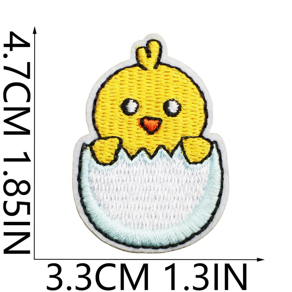 Holiday Dress Embroidery Cloth Sticker Easter Bunny Patch Sticker Cartoon Egg Computer Embroidery Label Carrot Chapter Boy