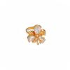 18k Gold Plated Zircon Flower Open Ring - Luxury European & American Style Index Finger Ring