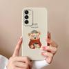 Roztomilý kreslený medvídek panda kryt na telefon pro Samsung A16 M55 A06 M35 S24 FE C55 5G pouzdro Super nárazuvzdorné proti pádu Tekuté silikonové pouzdro pro Samsung Capa