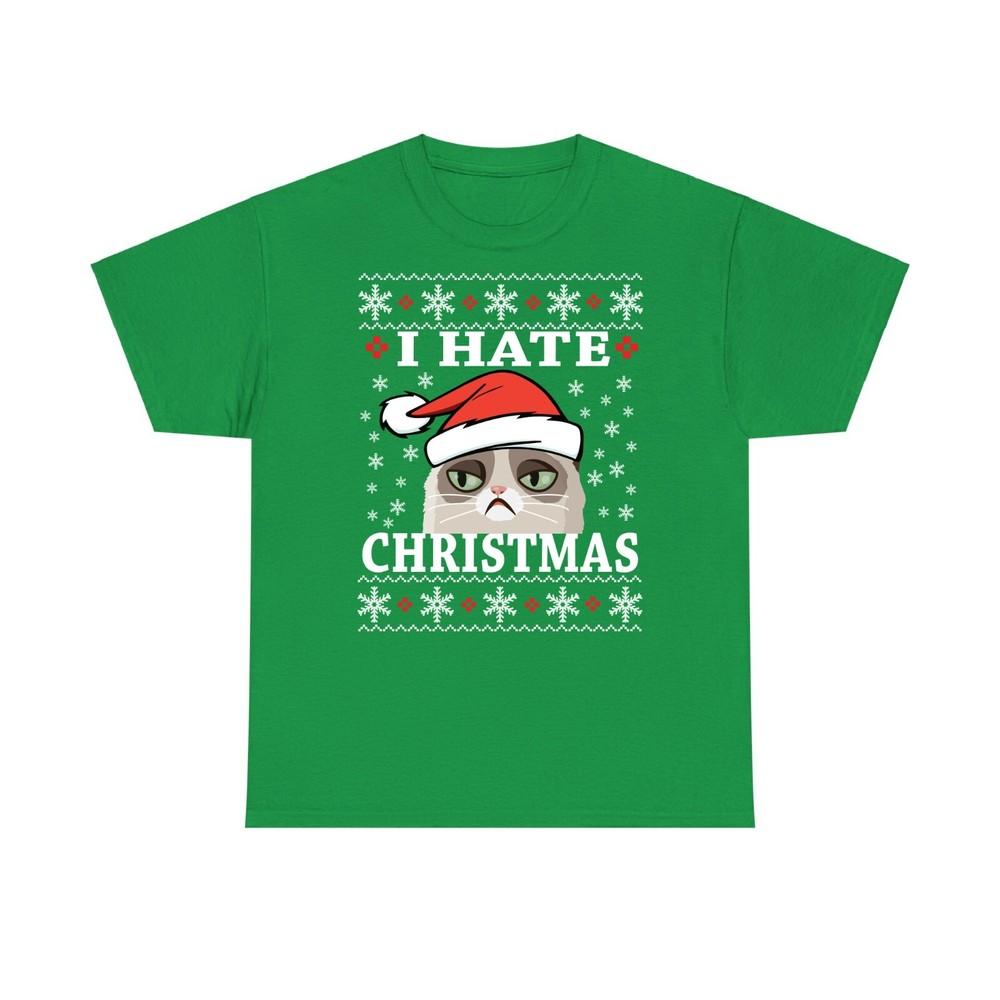I Hate Christmas T Shirt Grumpy Cat Xmas Tee