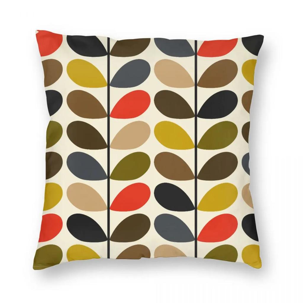 Orla Kiely Retro Flowers Módní povlak na polštář Měkká látka Potah na polštář Dekorace Házecí povlak na polštář Domov Čtvercový 4040cm