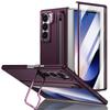 KEYSION with Touch Pen Case for Samsung Galaxy Z Fold 6 5 5G Hard PC Kickstand Phone Cover With Tempered Glass Screen Protector