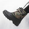 Men's Winter Warm Snow Boots Rubber Hiking Boots Outdoor Mid Calf Camouflage Duck Boots Waterproof  Plus Size