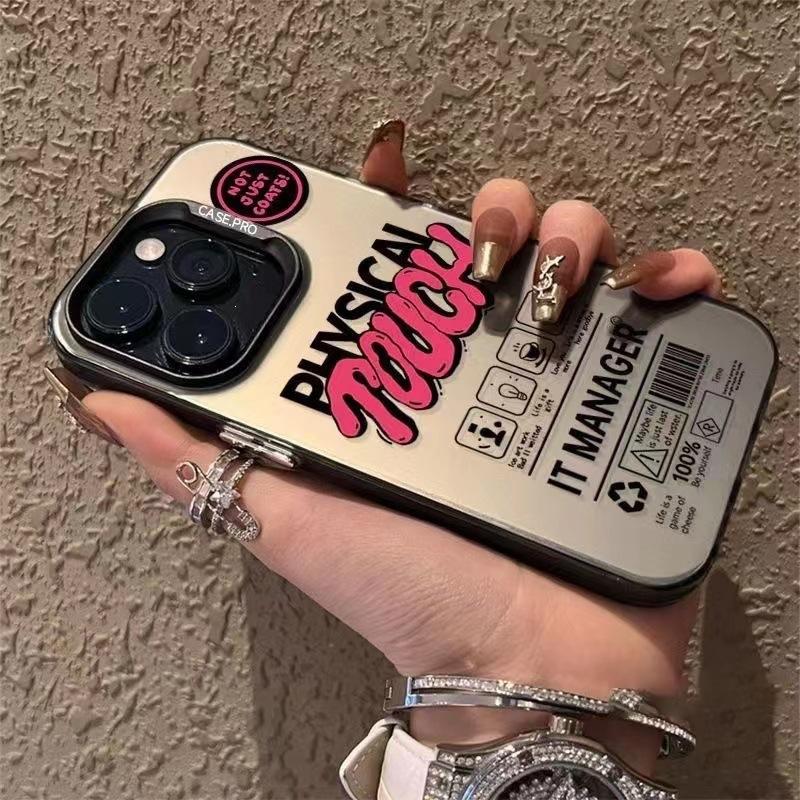English label metal button apple 16promax mobile phone case iPhone14pro12/11 matte xs/xr
