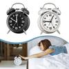3D-Dial Metal Frame Alarm Clock Black Metal Frame with Matte Finish Twin Bell Loud Alarm Clock
