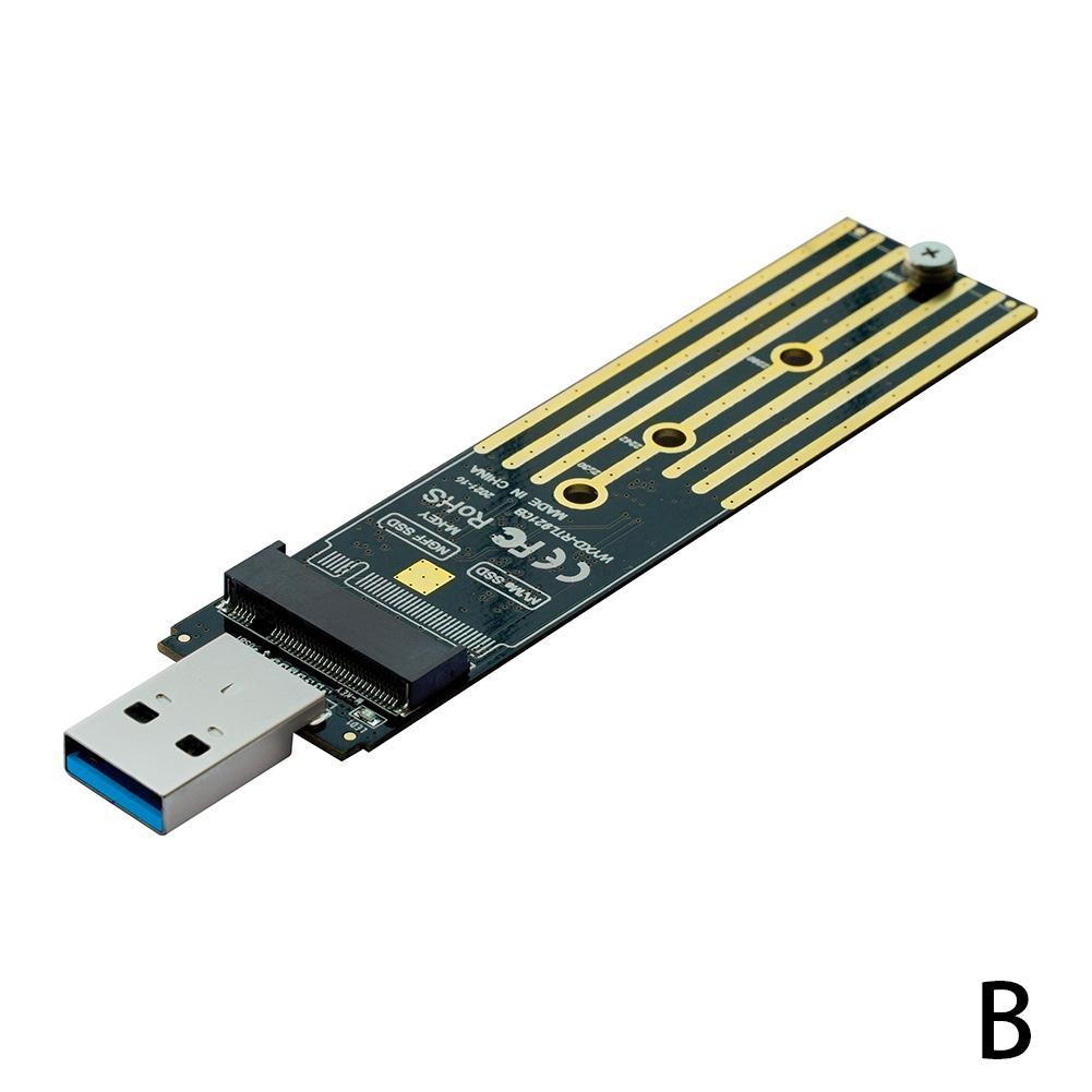 M.2 SSD SATA/NVMe To USB 3.1 Adapter B+M Key/M Key 3.1 SSD Adapter Riser Hard To Box Enclosure Q2R0
