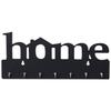 Premium Home Keys Wooden Key Holder (29 Cm X 13.5 Cm X 0.4 Cm, Wood) 7 Hook - Decorative Items for Home Decor (Black)