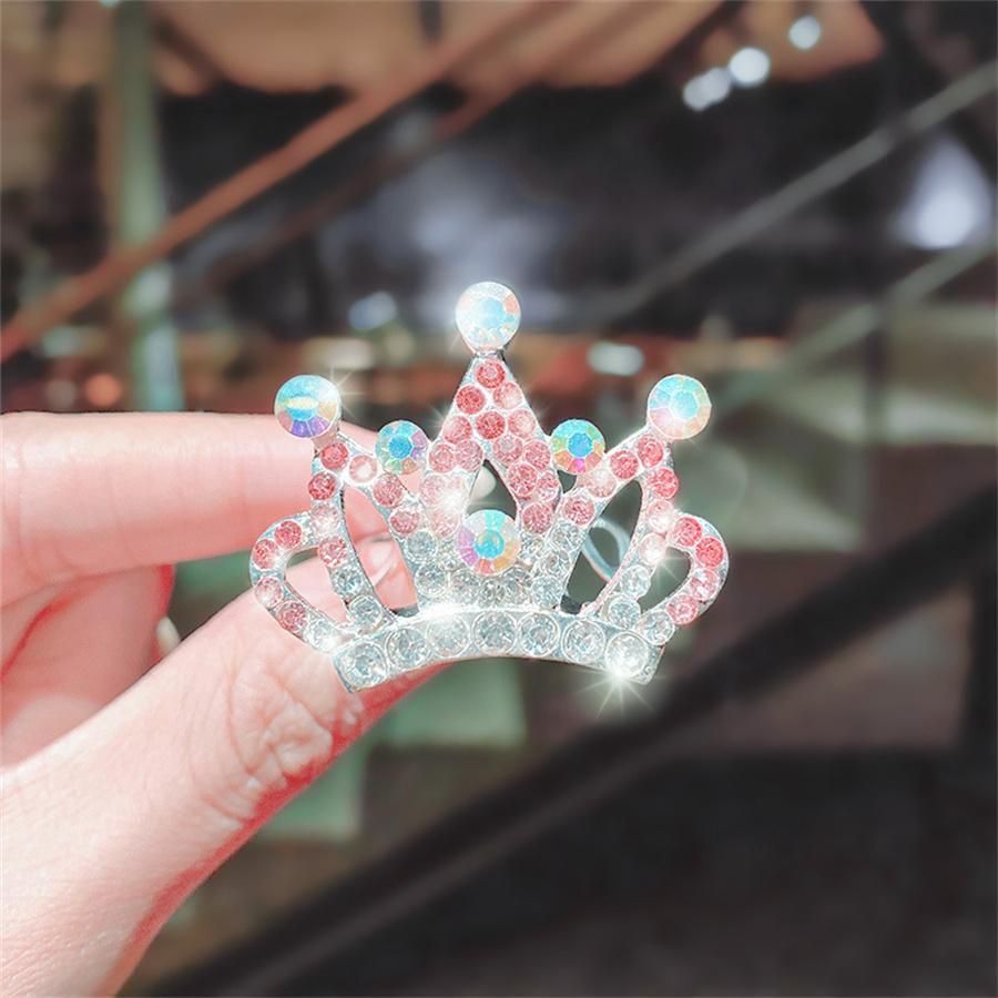 Neue Kinder Diademe Kronen Kleine Kinder Mädchen Strass Kristall Krone Herz Prinzessin Party Accessoires Haarschmuck Ornamente