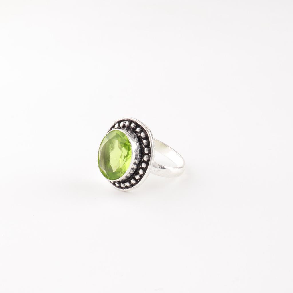 Peridot Gemstone 925 Sterling Silver Jewelry Handmade Ring For Valentines Gift RR-62-8