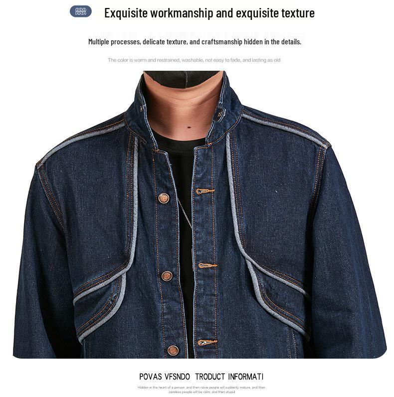 Xintang Men's 2025 Retro Loose Denim Jacket - Spring Collection