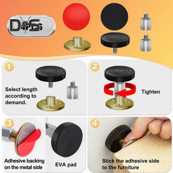 Regulowana rama łóżka z gwintem, narzędzie antywstrząsowe, solidna ochrona ściany nośnej, teleskopowe wsparcie antywstrząsowe przy łóżku, stabilizator